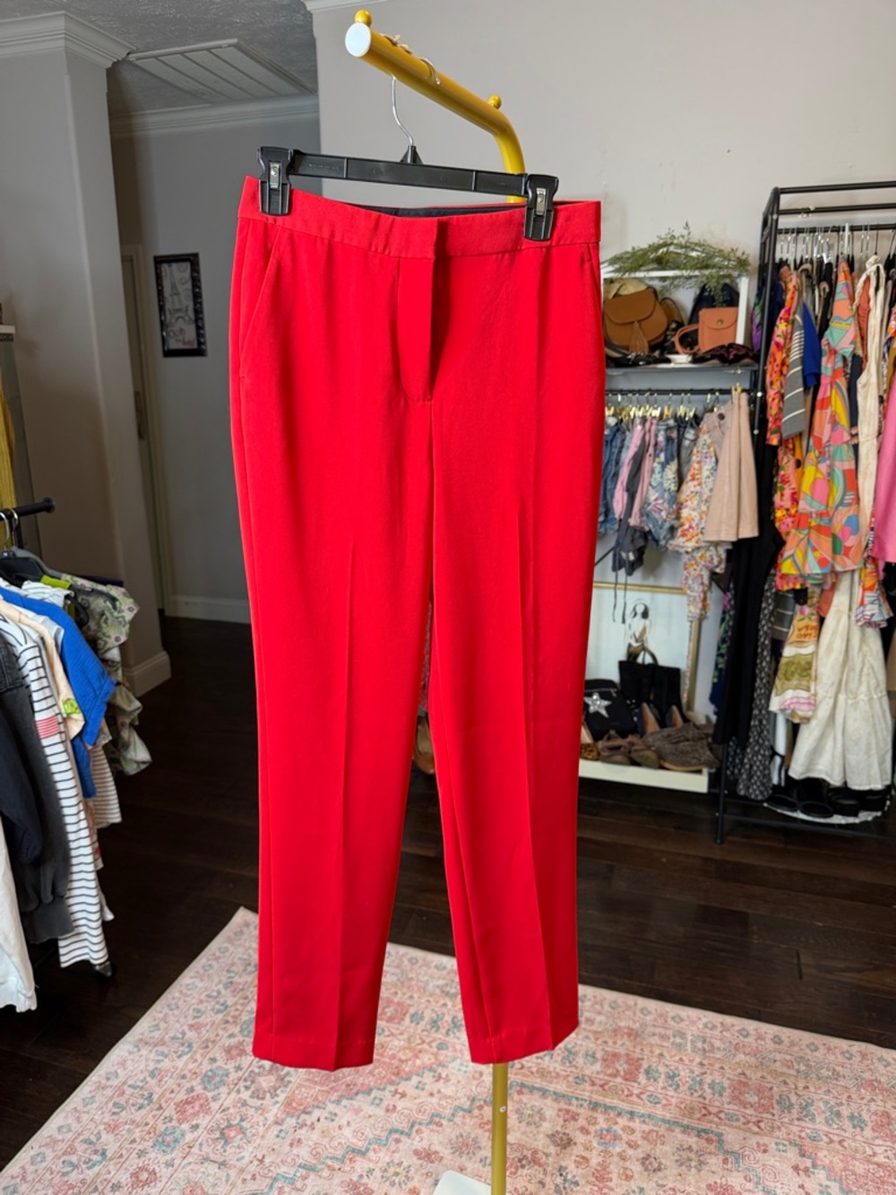 rag & bone Red Straight-Leg Dress Trousers